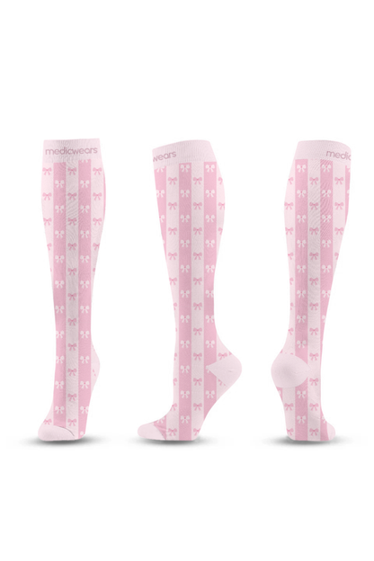 Blush Ribbons Compression Socks