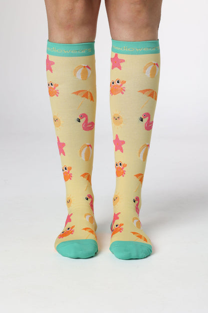 Beachy Day Compression Socks