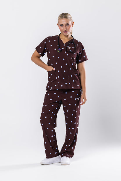 Molly Mocha Scrub Set