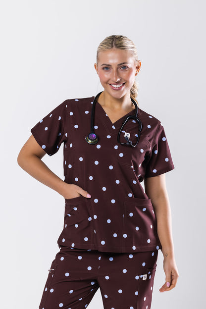 Molly Mocha Scrub Set