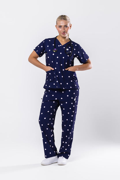 Plum Poppy Scrub Set