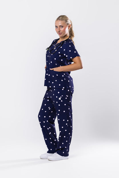 Plum Poppy Scrub Set