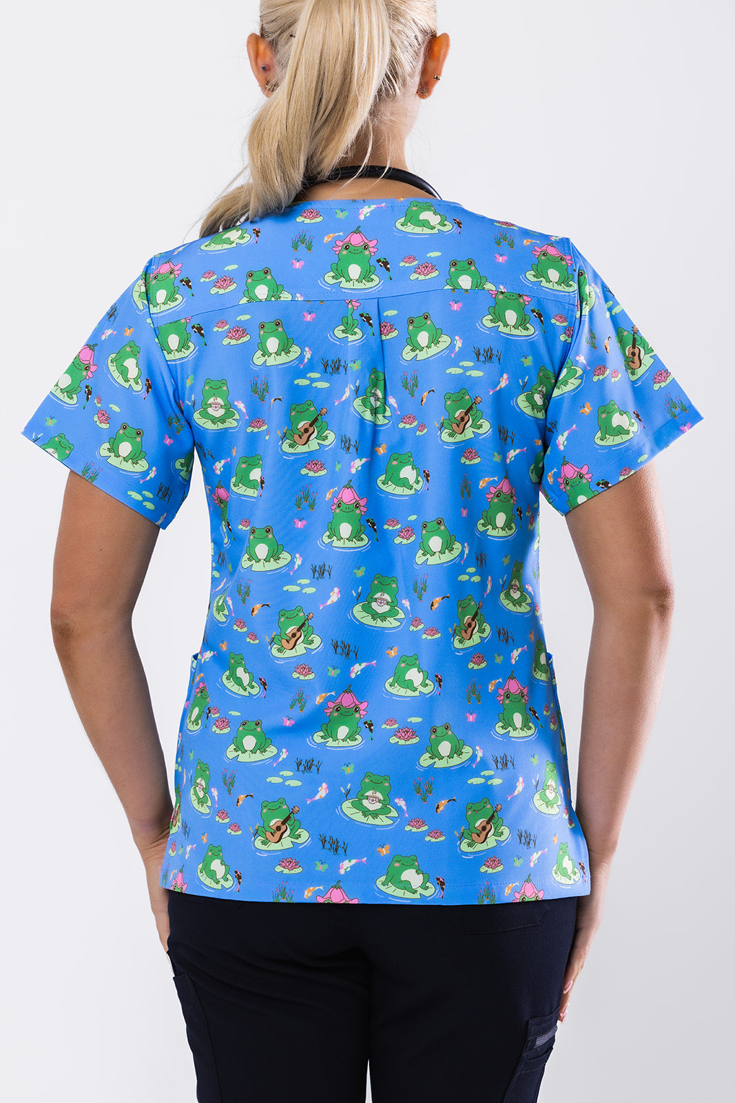 Whimsical Toad Scrub Top